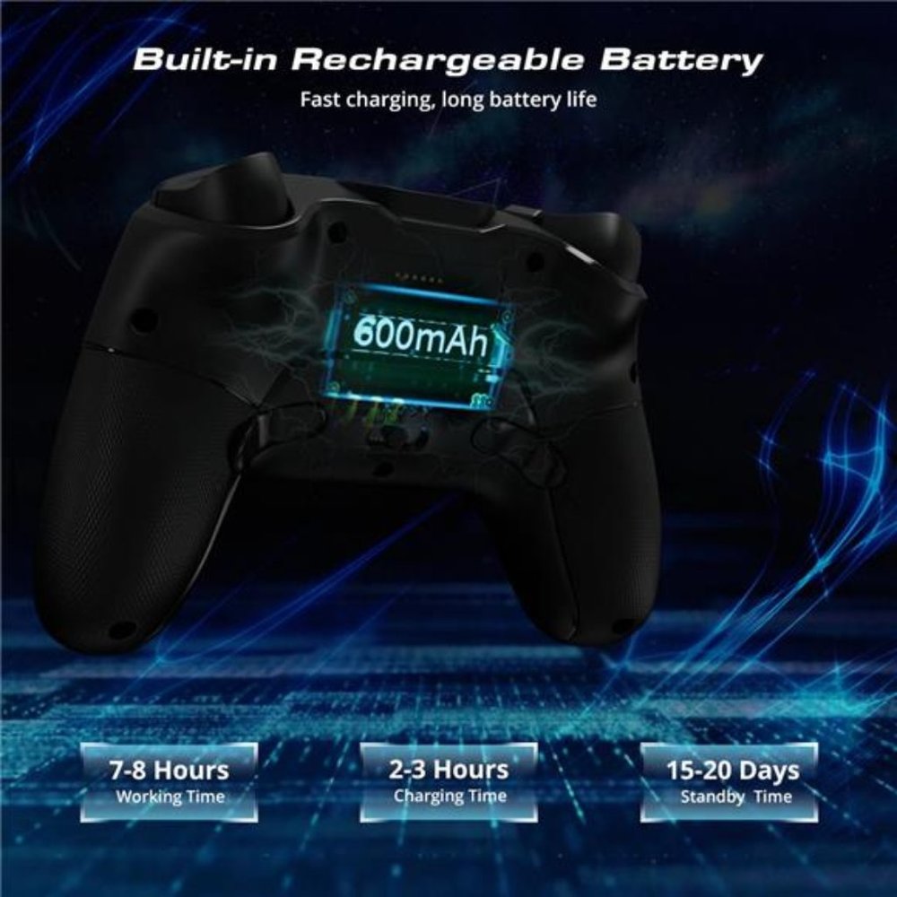 Wireless Gaming Controller, Gamepad Game Controller with 4 Customized Buttons - Picture 4 of 6